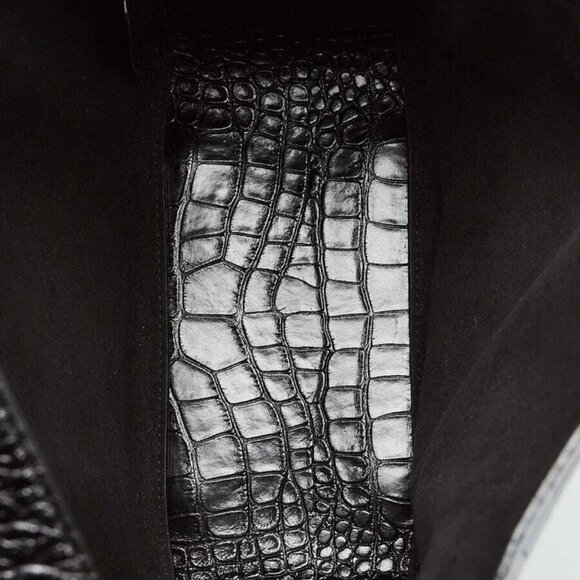 Balenciaga Black Croc Embossed Leather Tool 2.0 North South Medium Tote Bag - Picture 10 of 11